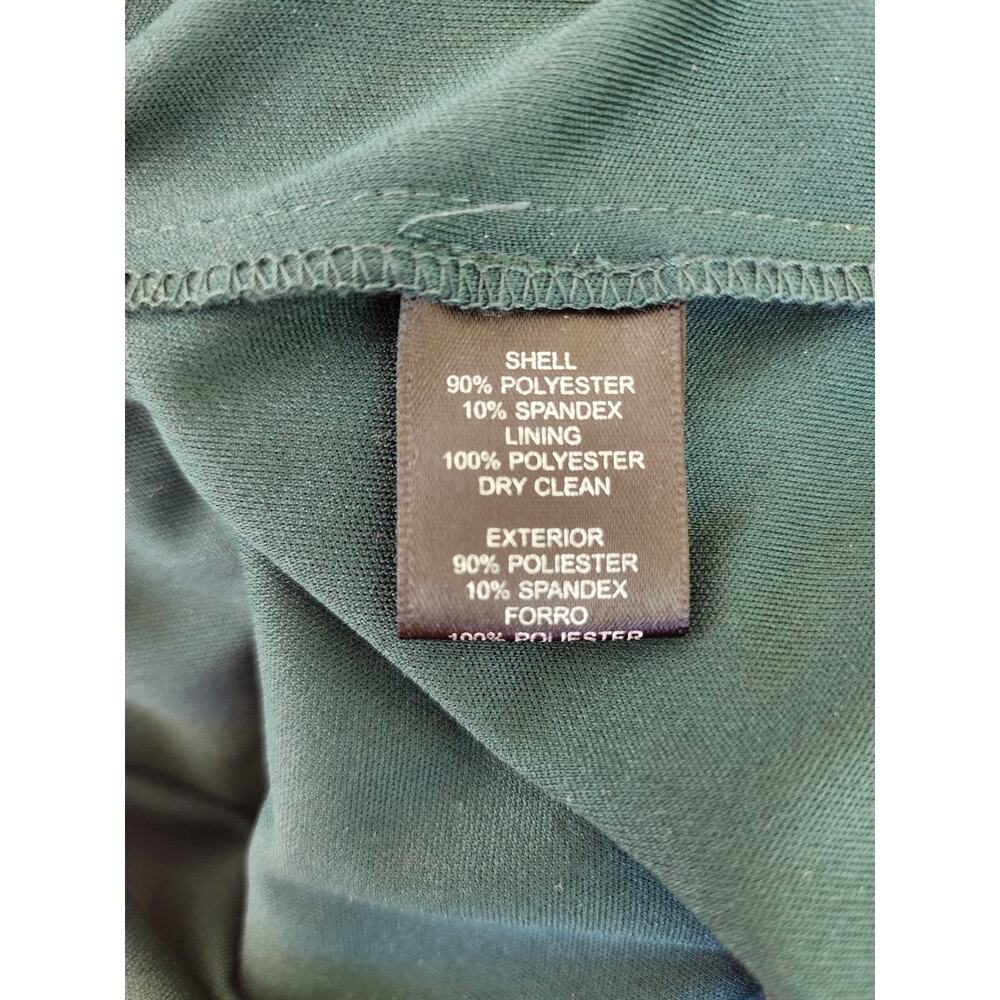 Jessica Howard Women's Size 16 Emerald Green Velvet Holiday Cocktail Dress - Picture 5 of 5